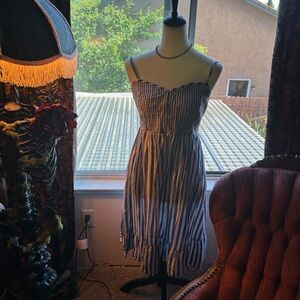 Elegant Blue Striped Dress Torrid 1x